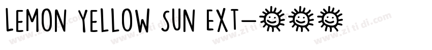 Lemon Yellow Sun Ext字体转换